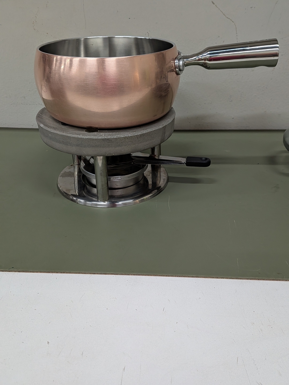 Copper Fondue Pot with Stainless Handle - Premium Tabletop Fondue